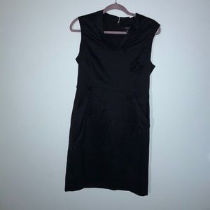 Ann Taylor black satin dress
